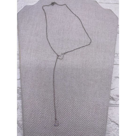 Sliver Sweet Hearts Lariat Women's Necklace - Picture 11 of 11